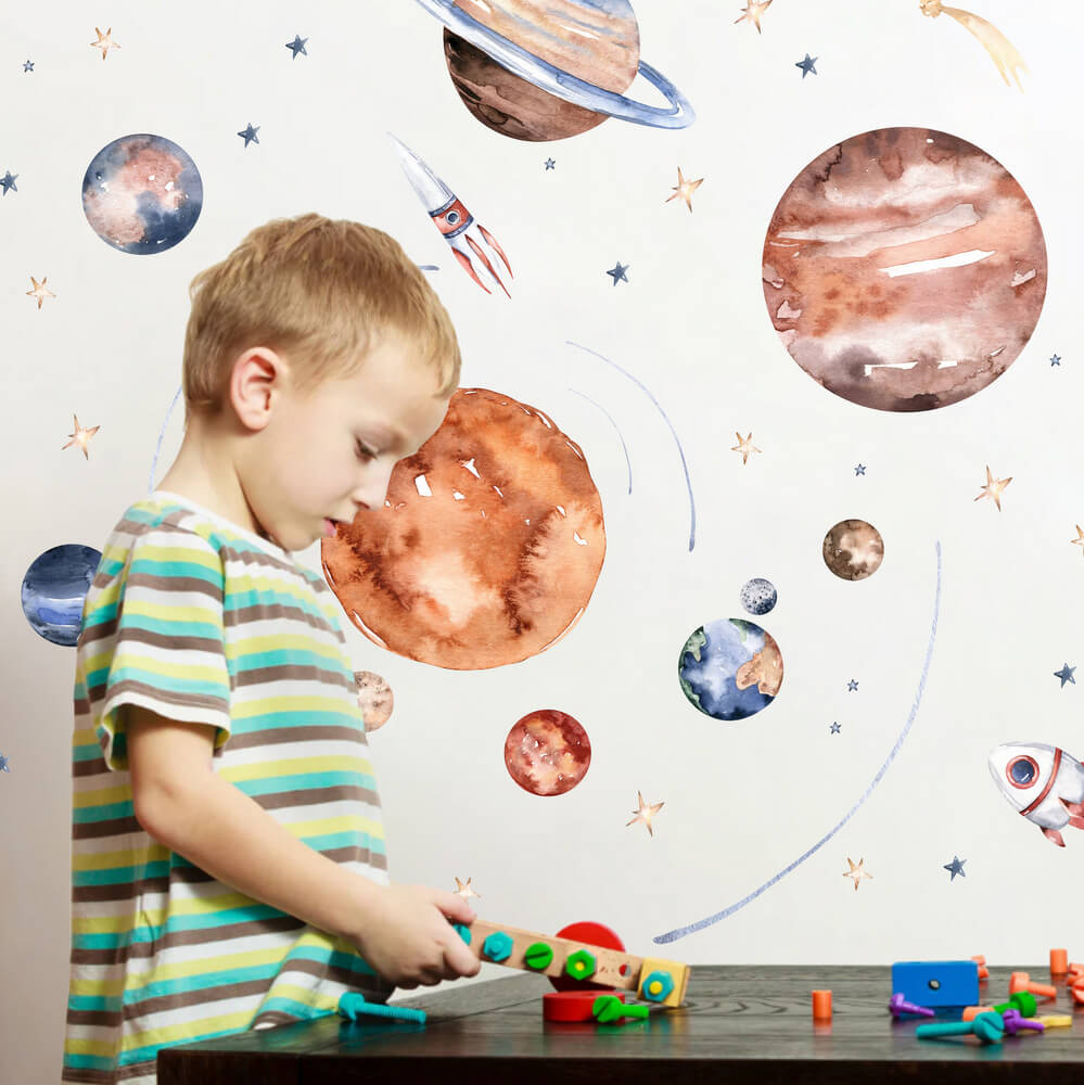 Стикери за детска стая – Вселената